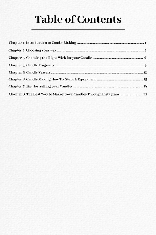 How to Make Candles Ebook
